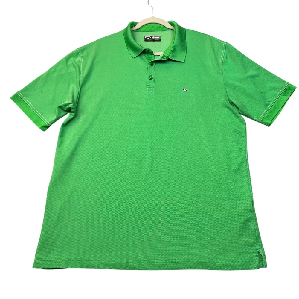 Callaway Polo Shirt Mens XL‎ Green Opti-Dri Golf Performance Moisture Wicking